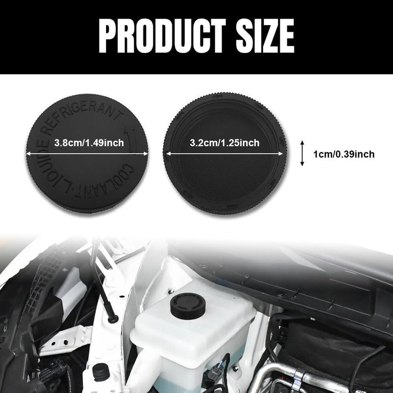 Lyxheth 2PCS Coolant Reservoir Cap, Radiator Reservoir Cap, Engine Radiator Water Tank Caps Coolant Caps OEM#21712-79900, Car Coolant Water Tank Reservoir Cap Replacement for Infiniti Nissan (Black) - Image 2